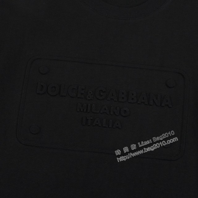 Dolce&Gabbana專櫃杜嘉班納2023SS新款凹凸立體壓花T恤 男女同款 tzy2703